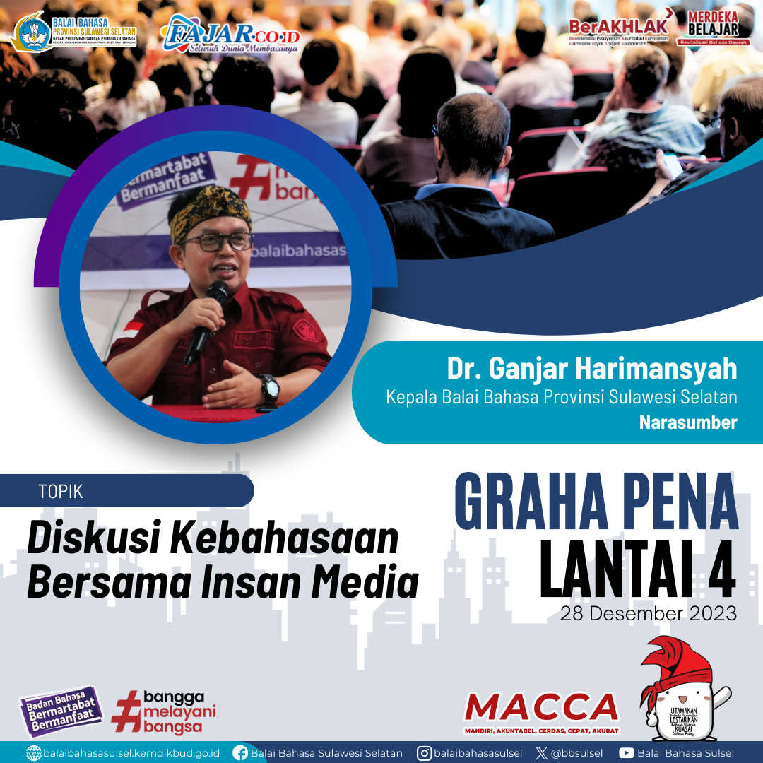 Read more about the article Diskusi Kebahasaan Bersama Insan Media