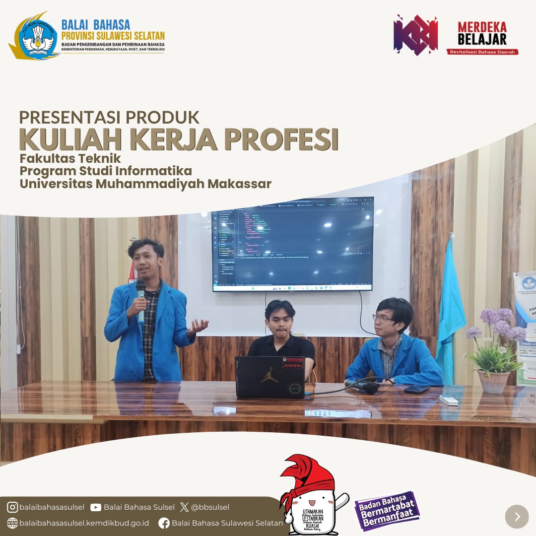 Read more about the article Presentasi Produk Kuliah Kerja Profesi