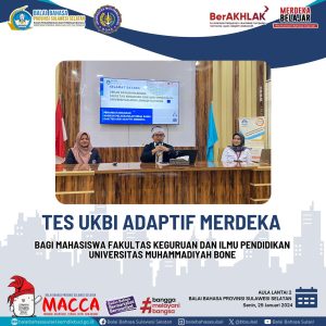 Read more about the article Tes UKBI Adaptif Merdeka 31 mahasiswa Universitas Muhammadiyah Bone