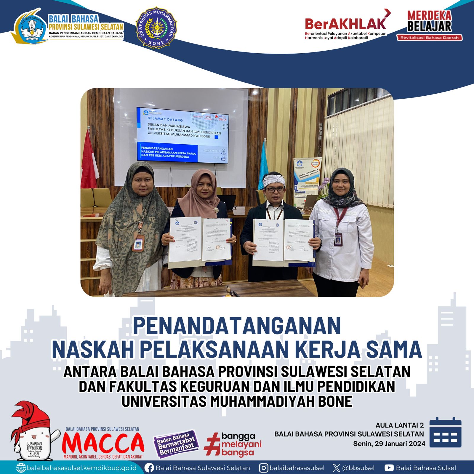 Read more about the article Penandatanganan PKS antara BBP Sulsel dan FKIP Unim Bone