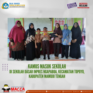 Read more about the article Kamus Masuk Sekolah di Sekolah Dasar Inpres Ngapaboa, Kecamatan Topoyo, Kabupaten Mamuju Tengah