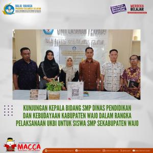 Read more about the article KUNJUNGAN KEPALA BIDANG SMP DINAS PENDIDIKAN DAN KEBUDAYAAN KABUPATEN WAJO DALAM RANGKA PELAKSANAAN UKBI UNTUK SISWA SMP SEKABUPATEN WAJO