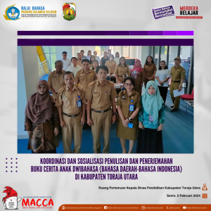 Read more about the article Koordinasi dan Sosialisasi Penulisan dan Penerjemahan Buku Cerita Anak Dwibahasa (Bahasa Daerah- Bahasa Indonesia)