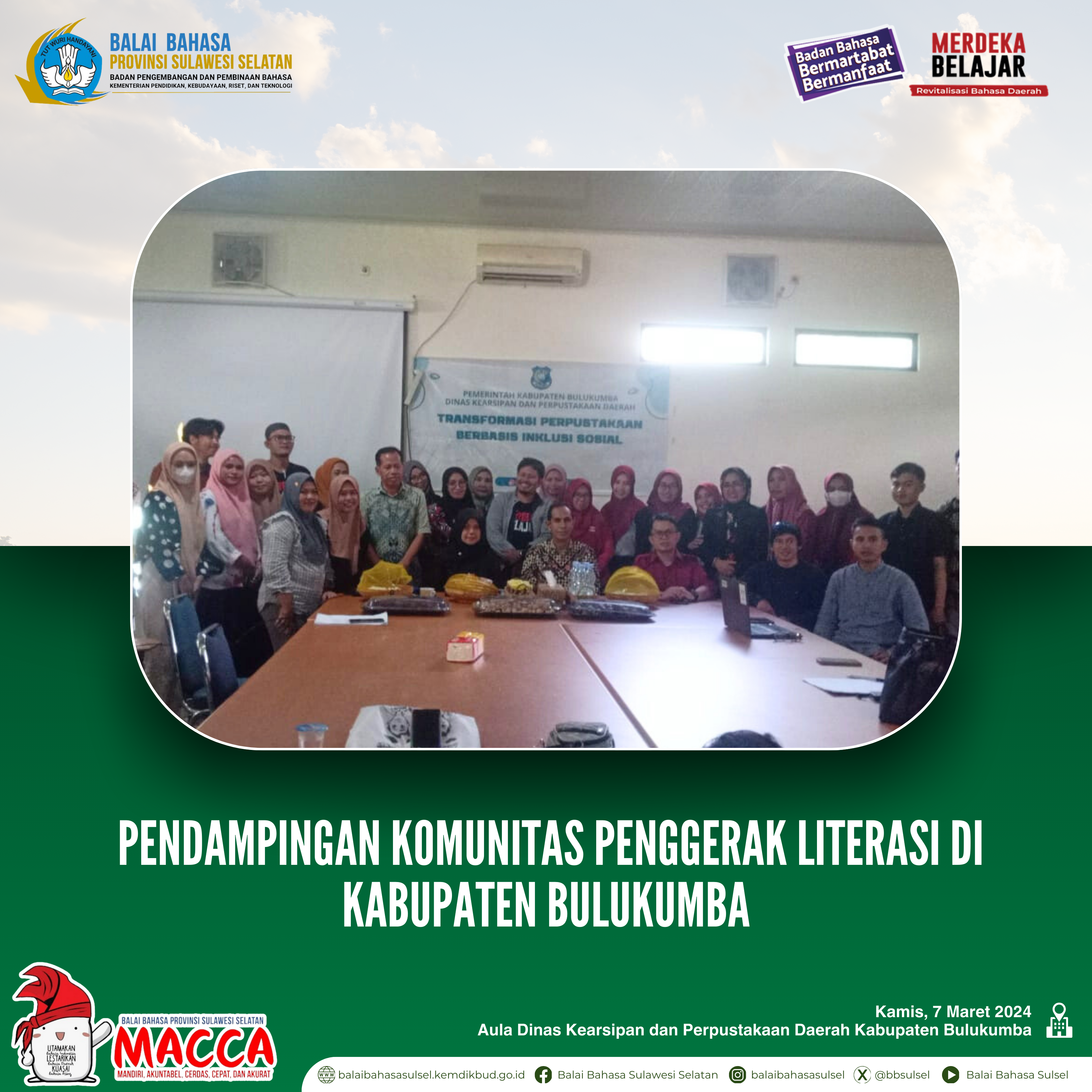 Read more about the article Pendampingan Komunitas Penggerak Literasi di Kabupaten Bulukumba