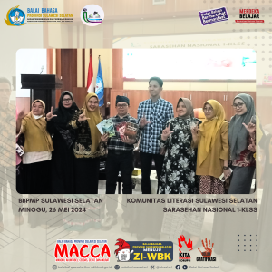 Read more about the article KOMUNITAS LITERASI SULAWESI SELATAN: SARASEHAN NASIONAL 1-KLSS