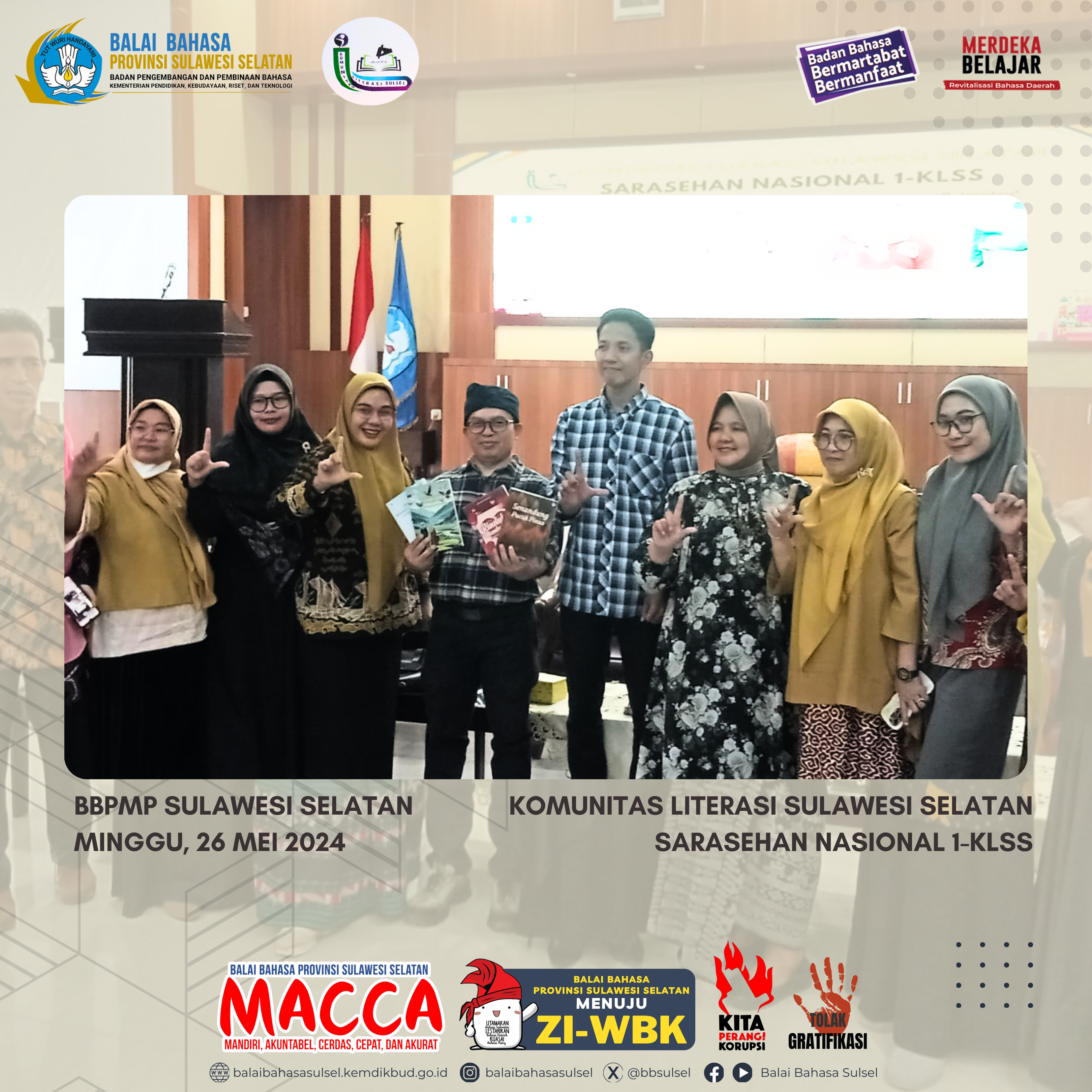 Read more about the article KOMUNITAS LITERASI SULAWESI SELATAN: SARASEHAN NASIONAL 1-KLSS