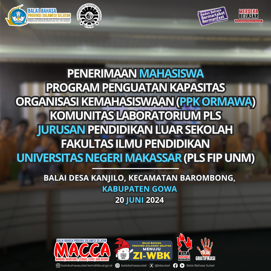 Read more about the article Penerimaan Mahasiswa PPK Ormawa Komunitas PLS FIP Universitas Negeri Makassar