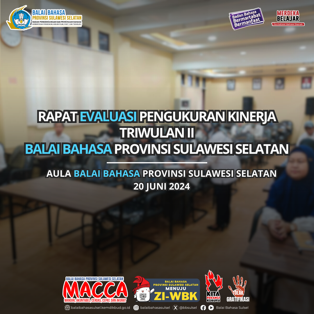 Read more about the article Rapat Evaluasi Pengukuran Kinerja Triwulan II BBP Sulsel