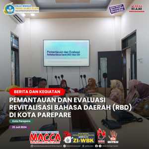 Read more about the article Pemantauan dan Evaluasi Revitalisasi Bahasa daerah (RBD) di Kota Parepare