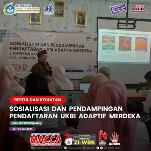 Read more about the article Sosialisasi dan Pendampingan Pendaftaran UKBI Adaptif Merdeka di Aula SMPN 2 Sengkang