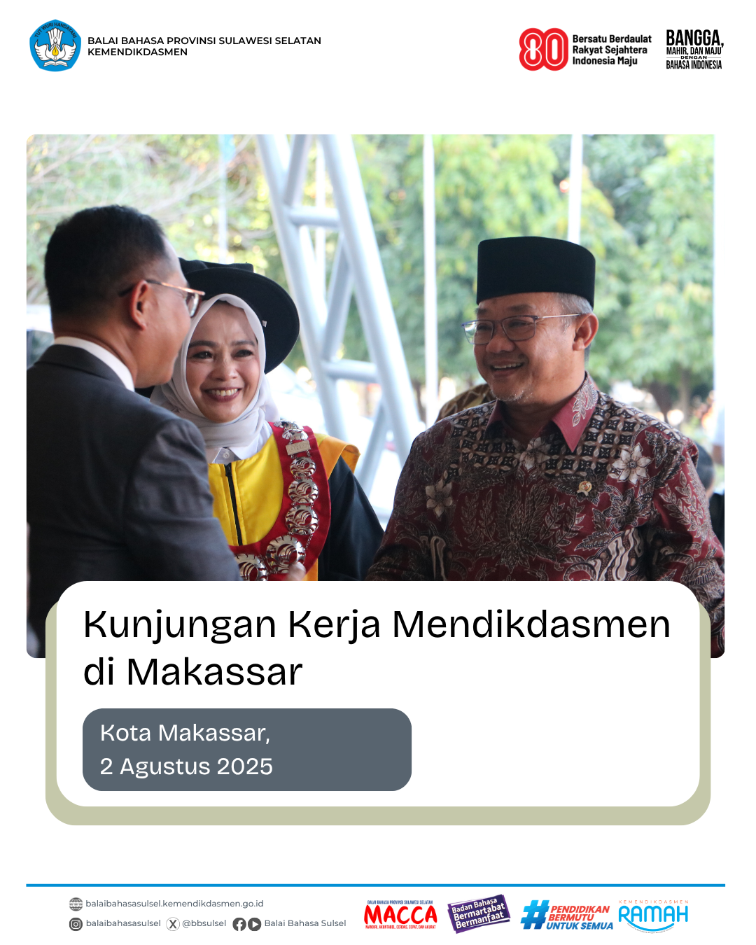 Read more about the article Mendikdasmen Hadiri Dies Natalis Ke-64 UNM dan Musyawarah Wilayah Tarjih di Makassar