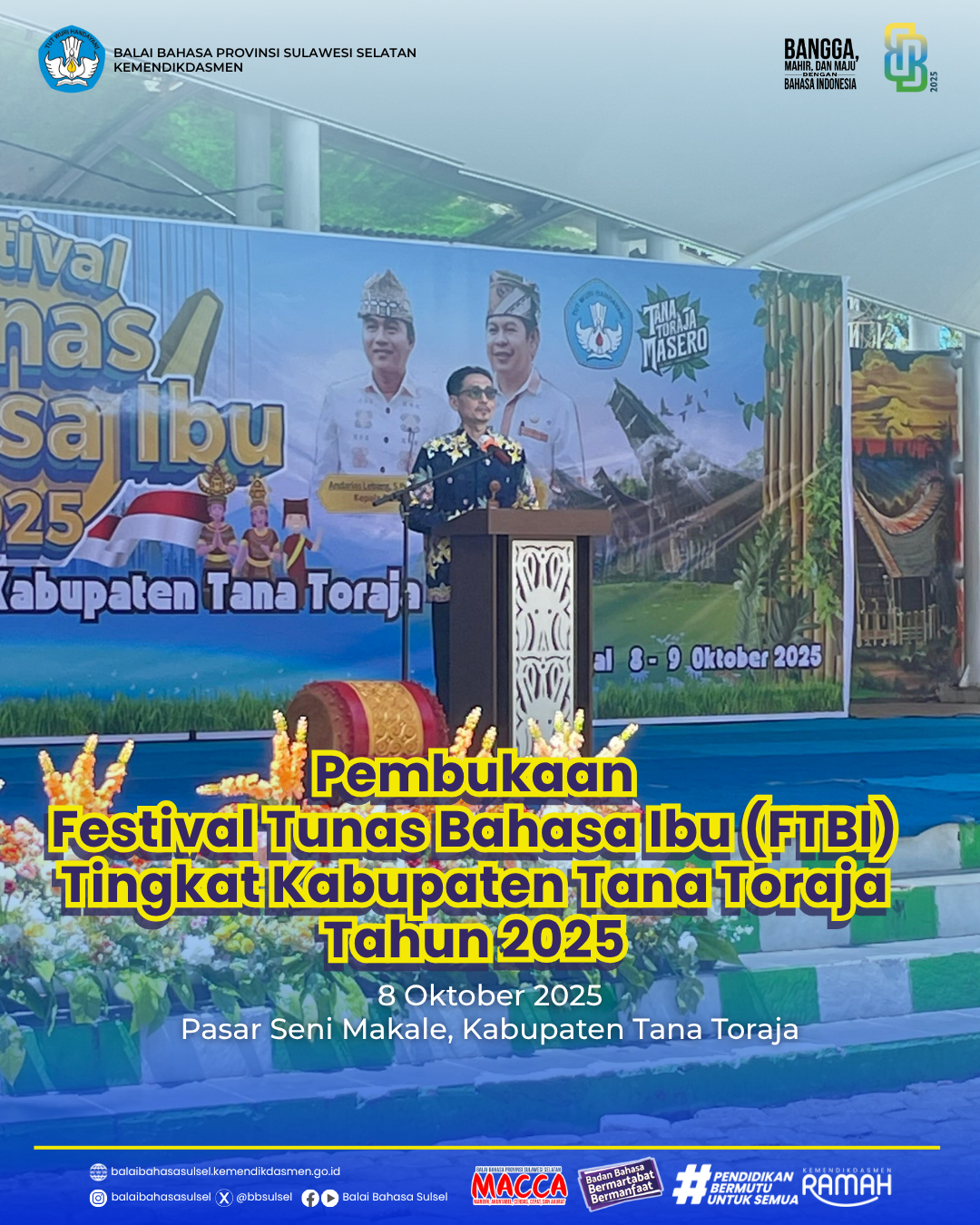 Read more about the article BBP Sulsel Menghadiri Festival Tunas Bahasa Ibu (FTBI) di Kabupaten Tana Toraja