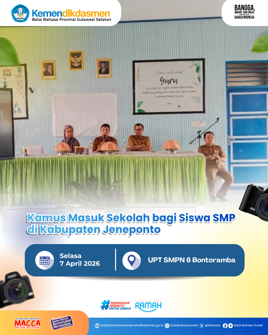 Read more about the article Peningkatan Literasi Siswa Melalui Program Strategis Sosialisasi Kamus Masuk Sekolah di Kabupaten Jeneponto